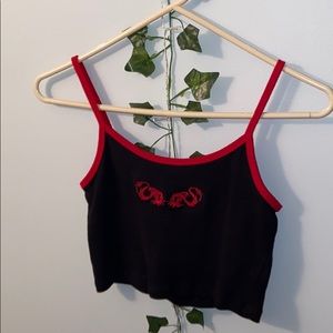 Brandy Melville/John Galt cropped strap tee